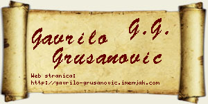 Gavrilo Grušanović vizit kartica